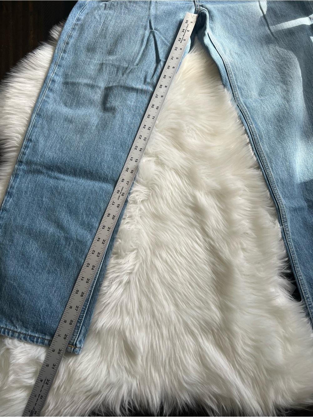 Re/Done Classic Light Blue Straight-Leg Jeans see pictures for measurements - Picture 6 of 13
